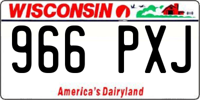 WI license plate 966PXJ
