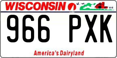 WI license plate 966PXK