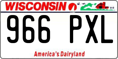 WI license plate 966PXL