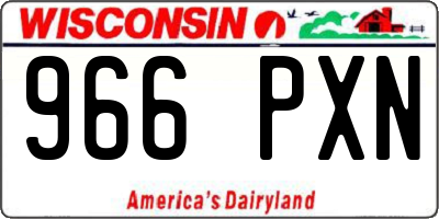 WI license plate 966PXN