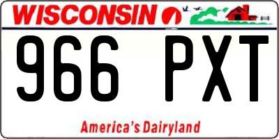 WI license plate 966PXT