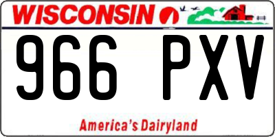 WI license plate 966PXV