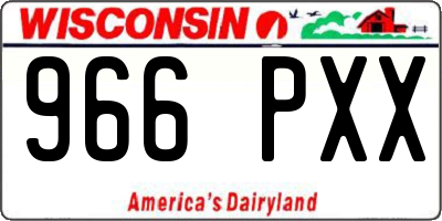 WI license plate 966PXX