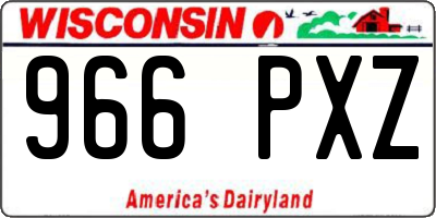 WI license plate 966PXZ