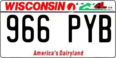 WI license plate 966PYB