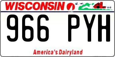 WI license plate 966PYH