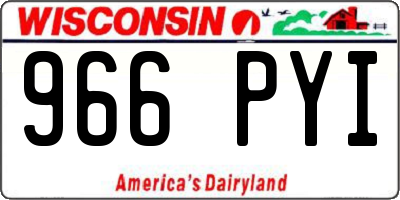 WI license plate 966PYI