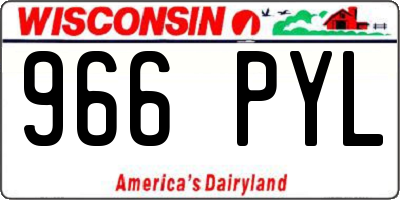 WI license plate 966PYL
