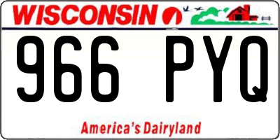 WI license plate 966PYQ