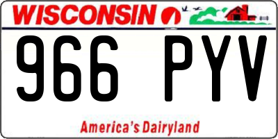 WI license plate 966PYV
