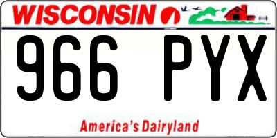 WI license plate 966PYX