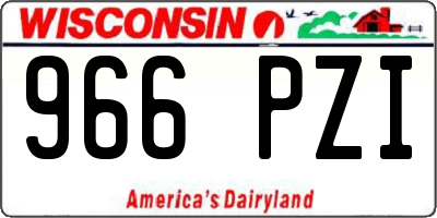 WI license plate 966PZI