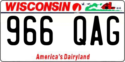 WI license plate 966QAG