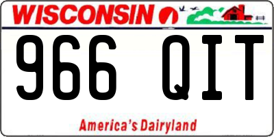 WI license plate 966QIT