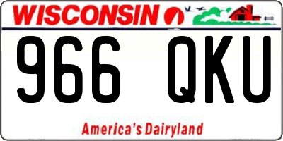 WI license plate 966QKU