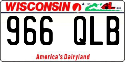 WI license plate 966QLB