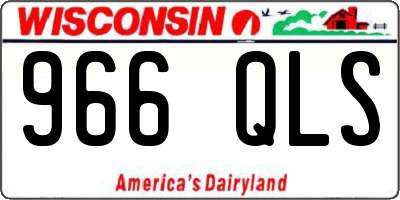 WI license plate 966QLS