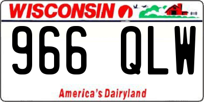 WI license plate 966QLW
