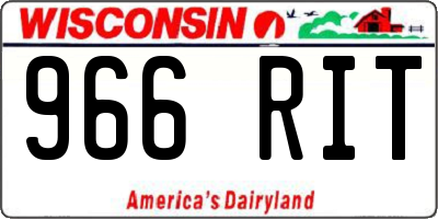WI license plate 966RIT