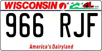 WI license plate 966RJF