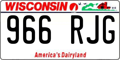 WI license plate 966RJG