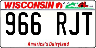 WI license plate 966RJT
