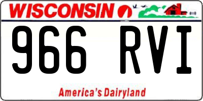 WI license plate 966RVI