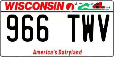 WI license plate 966TWV