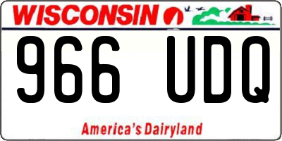 WI license plate 966UDQ