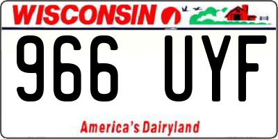 WI license plate 966UYF