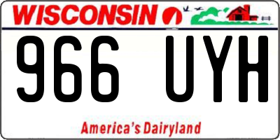WI license plate 966UYH