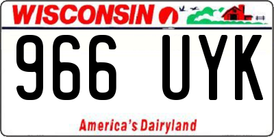 WI license plate 966UYK