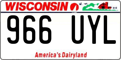WI license plate 966UYL