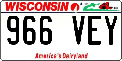 WI license plate 966VEY