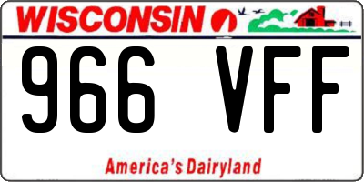 WI license plate 966VFF
