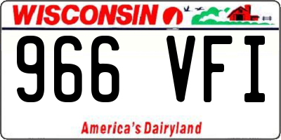 WI license plate 966VFI