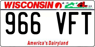 WI license plate 966VFT