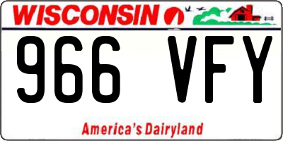 WI license plate 966VFY