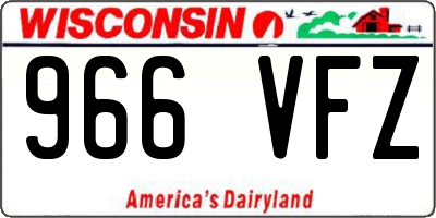 WI license plate 966VFZ