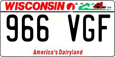 WI license plate 966VGF