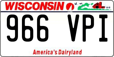 WI license plate 966VPI