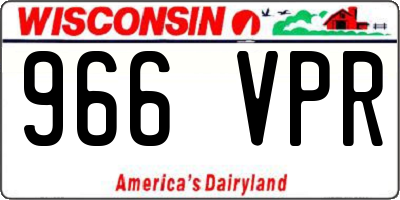 WI license plate 966VPR