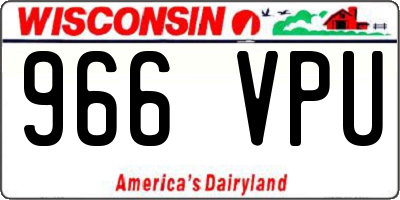 WI license plate 966VPU