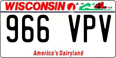 WI license plate 966VPV