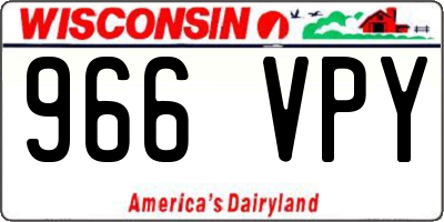 WI license plate 966VPY