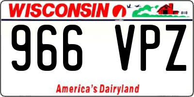 WI license plate 966VPZ