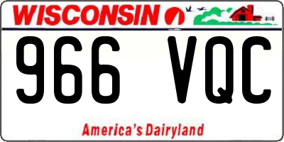 WI license plate 966VQC