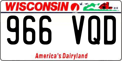 WI license plate 966VQD