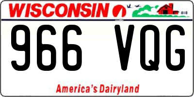 WI license plate 966VQG