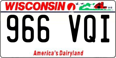WI license plate 966VQI